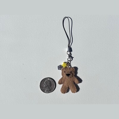 Mini Valentine phone charms, teddy bear in bed charm, bunny charm, mini bunny, mini teddy handmade - image3